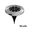 Luminária Solar Spot Jardim 8 LEDs Espeto Grama Kit 12 Uni Iluminaçao Chao Gramado Fazenda - 7
