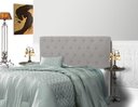 Ver imagem 3 de Cabeceira Embaixatriz Plus Casal 1400mm Veludo Adar Off White - Simbal