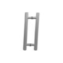 Ver imagem 2 de Puxador H duplo 40x30cm tubular redondo para porta de vidro e portão - Branco