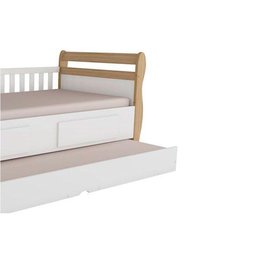Bicama Solteiro de Babá Maria C- 2 Gavetas e Auxiliar Branco - Peroba - 7