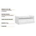 Ver imagem 3 de Bicama Solteiro de Babá Maria C- 2 Gavetas e Auxiliar Branco - Peroba