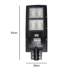 Luminária Solar Poste LED 200W Sensor Proximidade Controle Rua Quintal Jardim Iluminaçao Kit 3 - 3
