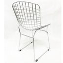 Ver imagem 5 de Kit 3 Cadeiras BERTOIA cromada assento branco - Poltronas do Sul