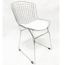 Ver imagem 3 de Kit 3 Cadeiras BERTOIA cromada assento branco - Poltronas do Sul