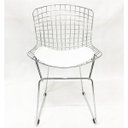 Ver imagem 2 de Kit 4 Cadeiras Bertoia Cromada Assento Branco - Poltronas Do Sul