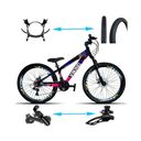 Ver imagem 1 de Bicicleta Viking Aro 26 Tuffx25/30 Vmaxx Freio Hidráulico 21v Preto Rosa