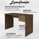 Ver imagem 3 de Escrivaninha Mesa Escritorio 2 Gavetas Me4165 Nogal Tecno Mobili