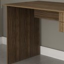 Ver imagem 6 de Escrivaninha Mesa Escritorio 2 Gavetas Me4165 Nogal Tecno Mobili