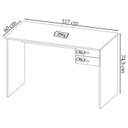 Ver imagem 4 de Escrivaninha Mesa Escritorio 2 Gavetas Me4165 Nogal Tecno Mobili