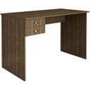 Ver imagem 1 de Escrivaninha Mesa Escritorio 2 Gavetas Me4165 Nogal Tecno Mobili
