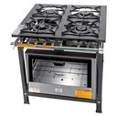 Ver imagem 1 de Fogão Industrial Tradicional 30x30 Baixa Pressão 4 Bocas com Forno Itajobi