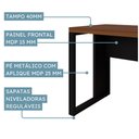 Ver imagem 2 de Mesa Escritório Retangular Start 120cm Preto e Marrom Gebb Work