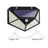 Luminária Energia 3 Unidades Solar Parede 100 Led Sensor Presença 3 Funções Lâmpada - 5