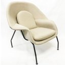 Ver imagem 1 de Poltrona Womb Chair linho bege - Poltronas do Sul