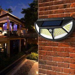 Luminária Solar Sensor Presença Movimento Parede 102 LEDs 20 W Lâmpada Iluminaçao Refletor - 3 Luminária Solar Sensor Presença Movimento Parede 102 LEDs 20 W Lâmpada Iluminaçao Refletor - 3