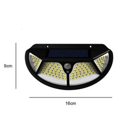 Luminária Solar Sensor Presença Movimento Parede 102 LEDs 20 W Lâmpada Iluminaçao Refletor - 6 Luminária Solar Sensor Presença Movimento Parede 102 LEDs 20 W Lâmpada Iluminaçao Refletor - 6