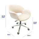 Ver imagem 4 de Poltrona Escritório Eduarda com Regulagem de Altura - Poltronas do Sul