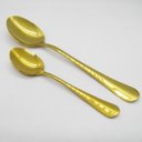 Ver mais imagens de Jogo de Talheres Conjunto 24 Peças Luxo Dourado Jantar Cozinha Mesa Gourmet Colher Garfo Faca