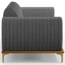 Ver imagem 5 de Kit Sofá 2 Lugares 150cm com Poltrona Molino Pés D'ouro D02 Linho Cinza Escuro C-416 - Lyam Decor