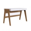 Ver imagem 6 de Escrivaninha Mesa Escritório 26105 Trend 2 Gavetas 125cm Hanover e Off White Bege