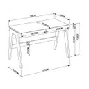 Ver imagem 4 de Escrivaninha Mesa Escritório 125cm 2 Gavetas 26105 Trend