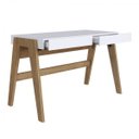 Ver imagem 5 de Escrivaninha Mesa Escritório 26105 Trend 2 Gavetas 125cm Hanover e Off White Bege