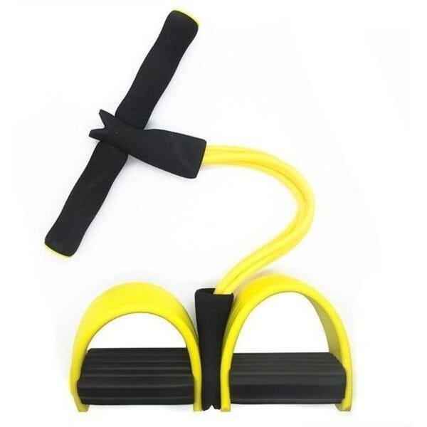 Elastico Extensor 4 tubos Academia Casa Tonificação Pilates Fit Puxe Corda Intensidade exercicio - 4