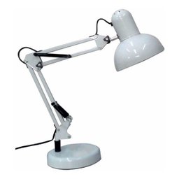 Luminária Pixar Mesa Articulada Escritório Regulavel Leitura Base Metal Articulavel Branca - 2