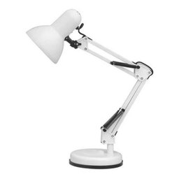 Luminária Pixar Mesa Articulada Escritório Regulavel Leitura Base Metal Articulavel Branca - 5