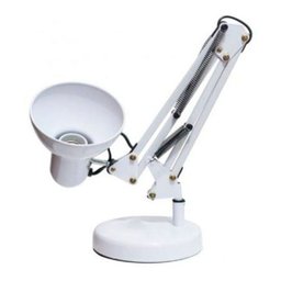 Luminária Pixar Mesa Articulada Escritório Regulavel Leitura Base Metal Articulavel Branca - 6