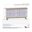 Ver imagem 4 de Conjunto Sala Painel Ambar TV 65 Pol. Buffet Opala
