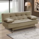 Ver imagem 4 de Sofá Cama 1,80m Flavia Suede Bege Rover & Beato