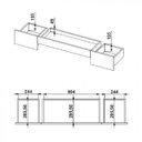 Ver mais imagens de Escrivaninha Mesa Escritório 26106 Trend 3 Gavetas 150cm Hanover E Off White
