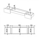 Ver mais imagens de Escrivaninha Mesa Escritório 26106 Trend 3 Gavetas 150cm Hanover e Off White Bege