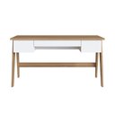Ver imagem 3 de Escrivaninha Mesa Escritório 26106 Trend 3 Gavetas 150cm Hanover E Off White