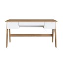 Ver imagem 3 de Escrivaninha Mesa Escritório 26106 Trend 3 Gavetas 150cm Hanover e Off White Bege