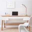 Ver imagem 5 de Escrivaninha Mesa Escritório 26106 Trend 3 Gavetas 150cm Hanover e Off White Bege