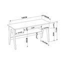 Ver imagem 4 de Escrivaninha Mesa Escritório 26106 Trend 3 Gavetas 150cm Hanover E Off White