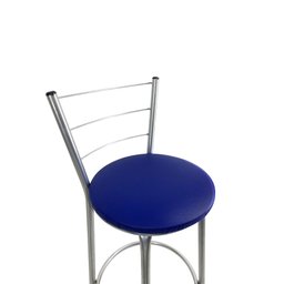 Kit 4 Banquetas Alta Prata Cozinha Gourmet Americana Balcão:azul - 3