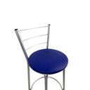 Ver imagem 3 de Kit 4 Banquetas Alta Prata Cozinha Gourmet Americana Balcão:azul