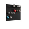 Painel para Aparador Preto 5 Ganchos Prateleiras Cantinho do Café Bechara 72x68x11 - 2