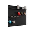 Ver imagem 2 de Painel para Aparador Preto 5 Ganchos Prateleiras Cantinho do Café Bechara 72x68x11