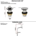 Ver imagem 2 de Cuba Quadrada Sobrepor com Torneira Aa05 e Valvula Click Inox