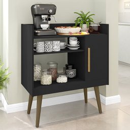 Aparador Cantinho do Café Bar Buffet Balcão Barzinho Preto - 1 Aparador Cantinho do Café Bar Buffet Balcão Barzinho Preto - 1