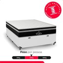 Ver imagem 7 de Cama Box Baú Casal + Colchão Paris Molas Ensacadas Preto Couro Branco/preto