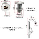 Ver imagem 2 de Cuba Inspira Branca Com Torneira CA04 e Valvula Cromada