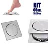 Ralo Click Aço Inox Inteligente 05 Un. Banheiro Pop Up 15x15 Banho - 1