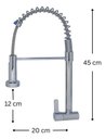 Ver imagem 5 de Torneira Gourmet de Cozinha de Parede Acqua Metais Cromada Prateado Cromado