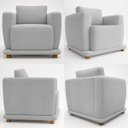 Ver imagem 4 de Poltrona Decorativa Bridge Clássica Bouclé Premium de Luxo para Sala Quarto Recepção Design Autoral