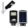 Luminária Solar Poste com Suporte Placa Completa LED 50W Sensor Controle Jardim Rua - 1